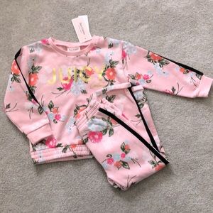 {Juicy Couture} Floral Sweatshirt and Pant Set